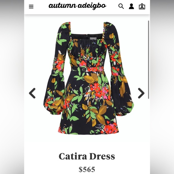 Women’s Catrina Dress size 8 in Navy and floral print Autumn Adeigbo - Picture 2 of 12